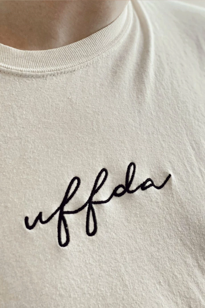 HumanKIND UFFDA SCRIPT EMBROIDERED TEE Tees 4 HumanKIND UFFDA SCRIPT EMBROIDERED TEE Tees